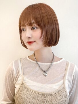 セイドット リー(Say. Ree) say.ショートボブひし形ショートオレンジベージュハイトーン暖色