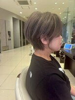 アース 栄店(HAIR&MAKE EARTH) earthショートレイヤーボブミルクティー丸みショートボブ