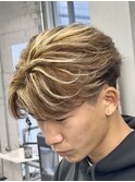 フェザースタイルハイライトメッシュカラー
