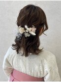 大阪なんば/訪問着ヘア/着物ヘア/卒業式ヘア/成人式ヘア