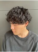 MEN’S/リバースセンターパート/ニュアンスパーマ/新宿