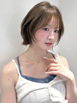 ロンドアンメゾン 原宿(Lond un Maison.) ミルクブラウン/ボブ/オリーブベージュ/ブリーチなし/原宿0818