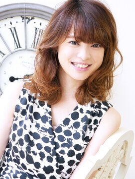 ヘア ジュレ ドゥ(hair jurer deux) 【ヘアジュレドゥ 松田】 風でなびく愛されセミディ