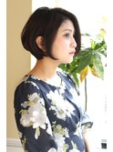 黒髪香草カラー☆大人前下がりボブ【外苑前・青山・表参道】