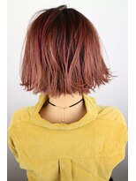 ジャコ ヘアー(jako HAIR)&nbsp;【jako】切りっぱなしボブ　ピンクグラデーションカラー