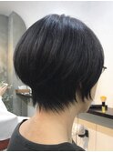 お客様スタイル　メリハリショートボブ