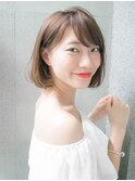 ボブ×ブラウンアッシュ