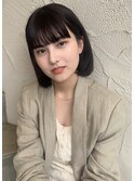 切りっぱなしナチュラルボブ