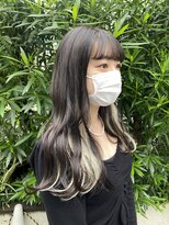 ヘアー アレス(hair ales)&nbsp;黒髪さんも！インナーカラーエクステ　コントラストカラー