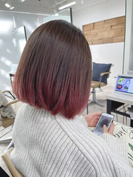 アジールヘア 所沢プロペ通り店(agir hair) エアタッチグラデーションピンク10代20代30代