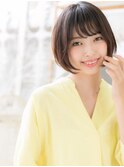 ★アッシュブラック大人可愛い前下がりミニボブ20代30代40代★8