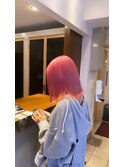 ベイビーピンク_切りっぱなしボブ