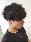 ツイストスパイラルパーママッシュメンズパーマ波巻きパーマ