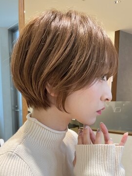 ロンドブルーム 天神大名店(Lond Bloom) ミルクティベージュカラーミニボブ大人ショートボブショート