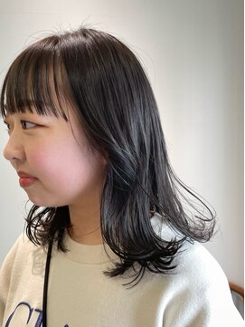ニール シトロン 名古屋 伏見 丸の内(NEELU citron) 【Neeluscuro_take】ぱつっとミディアム×オリーブブラウン