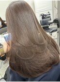 レイヤーカットハイライトショートヘアイルミナカラーオージュア