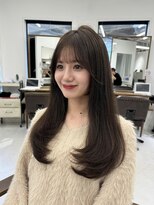ハピネス 梅田茶屋町店(HAPPINESS) 韓国風ヘア/レイヤーロング/髪質改善/顔周りカット/ベージュ