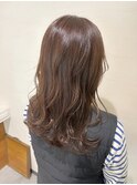 うるつやカラー　ラベンダーブラウン　ミディアムロング