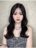 イメチェン/フルバング/似合わせカット/レッドブラウン/郡山
