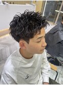 スパイキーショート×ピンパーマ