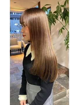 サラジュ 西宮北口店(SARAJU) #ブリーチなしダブルカラー #ベージュ #透明感カラー