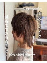 ヘアーフィックス リュウアジア 越谷店(hair fix RYU Asia)&nbsp;【RYUasia越谷店】広がる髪を抑える！内側刈り上げ大人ウルフ