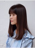 [元住吉駅/髪質改善/縮毛矯正/黒髪/小顔/ココアベージュ]