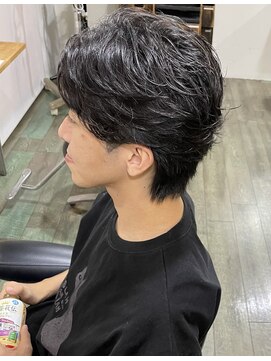 ココロヘアー ウィル 半田山店(Cocolo hair Will) フェザーパーマ×センターパート