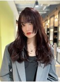 ブリーチなしカラー ワインレッド ボルドーレッド