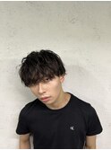 メンズニュアンスパーマ学割U24刈り上げセンターパート