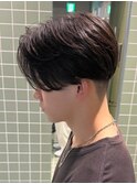 ニュアンスパーマ/センターパート/マッシュ/カルマパーマ/メンズ