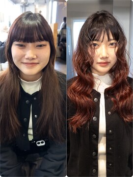 ニーィ バイ カータ(Niii by CARTA) ロングヘアにオレンジデザイン