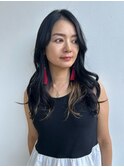 内巻き外巻き可愛いロングスタイル