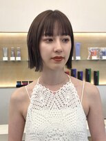 ペイジヘアー(paige hair) 顎ラインボブ/切りっぱなしボブ/ラベンダーグレージュ