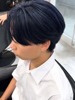 ファルベ(Farbe)&nbsp;ブリーチありブルー×韓国風マッシュ