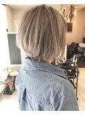 【Marl】ホワイトベージュのショートボブスタイル♪