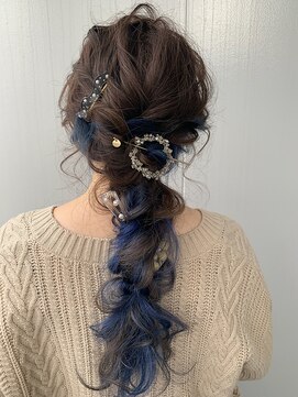 ヘアスタジオニコ(hair studio nico...) インナーカラー ネイビー