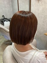 ユッカ エコル 塚口(YUCCA ekolu)&nbsp;ekolu style 356/プツッとボブ/ピンクブラウン/切りっぱなし