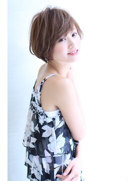 オーロ 西大寺店(ORO) 透け感のあるグレージュショート