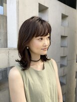 リバレッジ 広尾(Leverage)&nbsp;韓国人風大人の外ハネ艶ブラウン