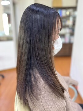 アークスヘアー べージュアッシュ髪質改善トリートメント艶感ストレート透明感