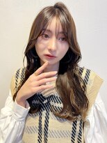 ロンド ストラーダ 心斎橋(Lond strada)&nbsp;韓国前髪顔周りロング×デザインカラー[心斎橋/髪質改善]