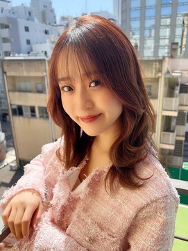 ロンド ストラーダ 心斎橋(Lond strada) 韓国前髪顔周りロング×デザインカラー[心斎橋/髪質改善]