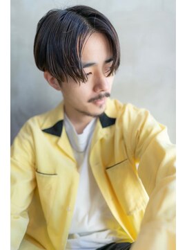 イオ 本厚木(io) センターパートメンズカットハイライトニュアンスパーマ