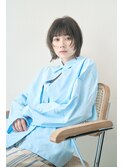 小顔ヘア/レイヤーボブ/ミルクティーベージュ【池袋】