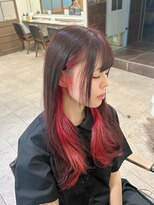 ネオリーブカップ 町田店(Neolive capu)&nbsp;インナーカラー　レッド Neolive capu町田店