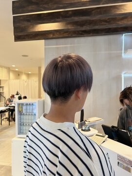 プラス ファースト ヘア(Plus 1st) さらさらマッシュ×ダークグレー