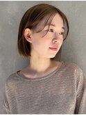 切りっぱなしボブ　外ハネボブ　美髪　イメチェン　ワイドバング