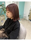 【お客様snap】カシスピンク/外ハネボブ