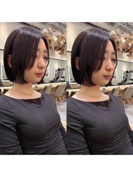 ロンドプロフィール 浦和(Lond profil) イメチェン　ボブ　外ハネボブ　美髪　ホワイトブロンド　韓国